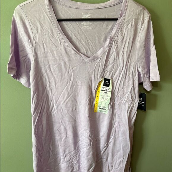 Member's Mark Women's Essential Short Sleebe Vneck Size M NWT Violet - Picture 2 of 9